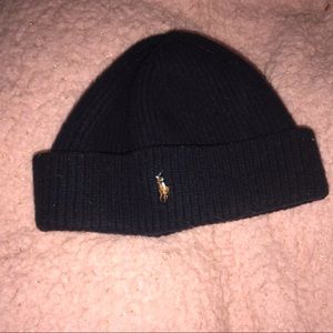 black polo beanie